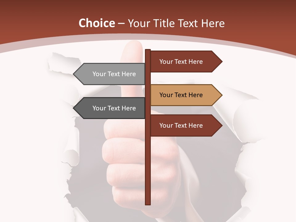 Arbeit Daumen Hoch Freisteller PowerPoint Template
