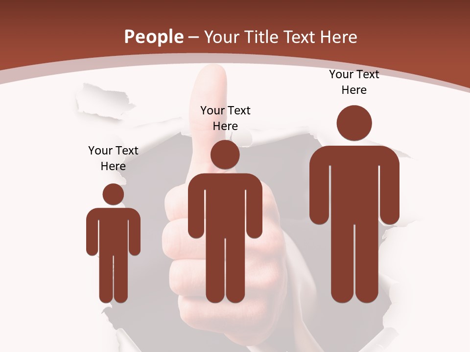 Arbeit Daumen Hoch Freisteller PowerPoint Template