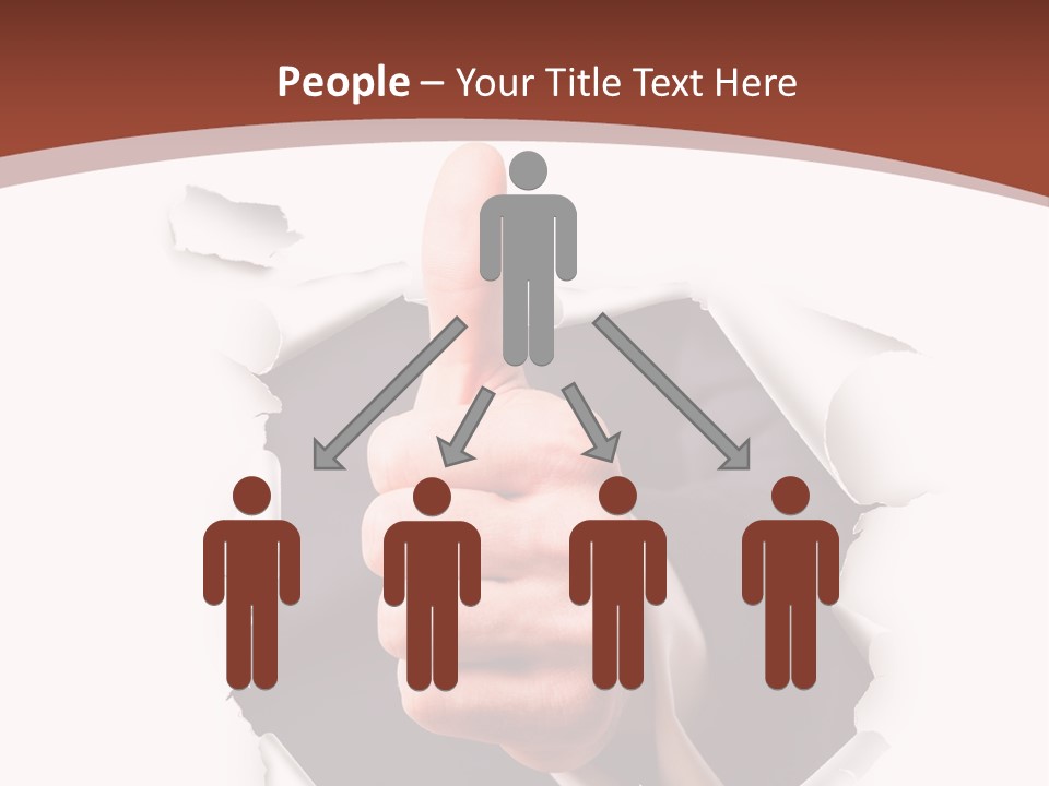 Arbeit Daumen Hoch Freisteller PowerPoint Template