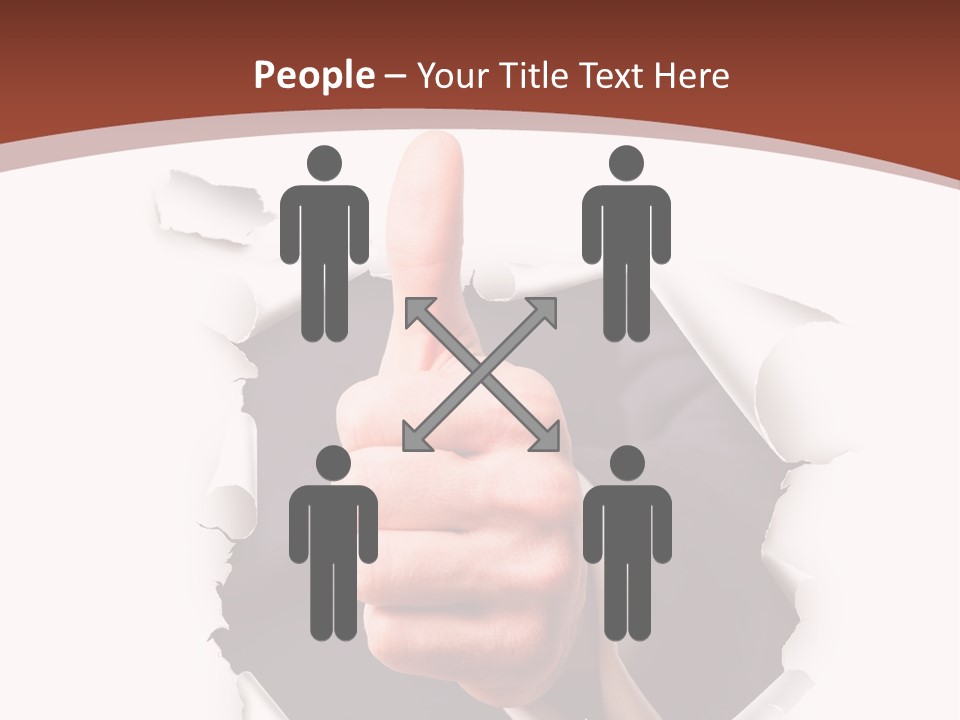 Arbeit Daumen Hoch Freisteller PowerPoint Template