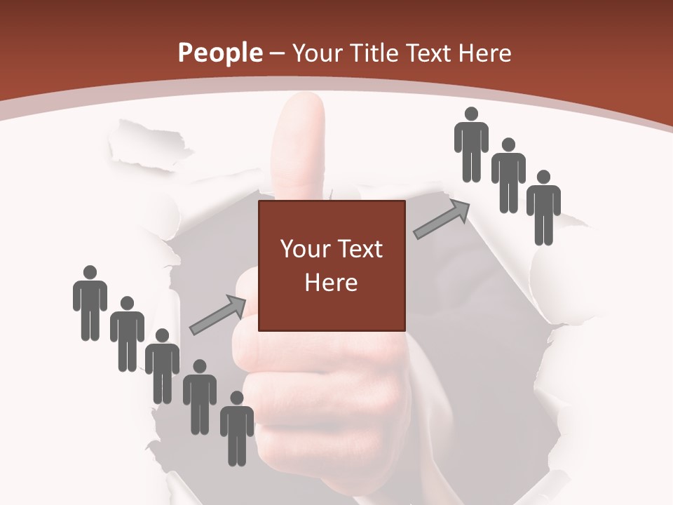 Arbeit Daumen Hoch Freisteller PowerPoint Template