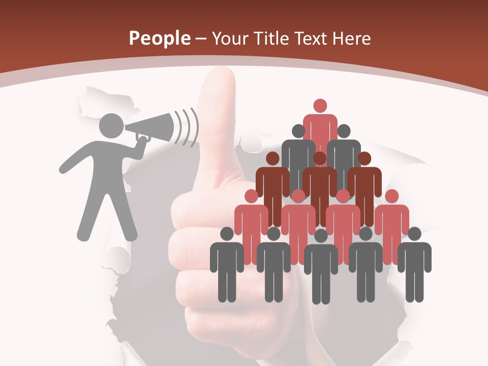 Arbeit Daumen Hoch Freisteller PowerPoint Template