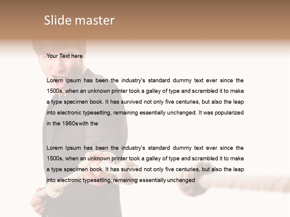 Chef Mensch Krise PowerPoint Template