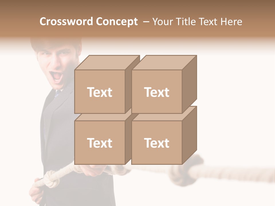 Chef Mensch Krise PowerPoint Template