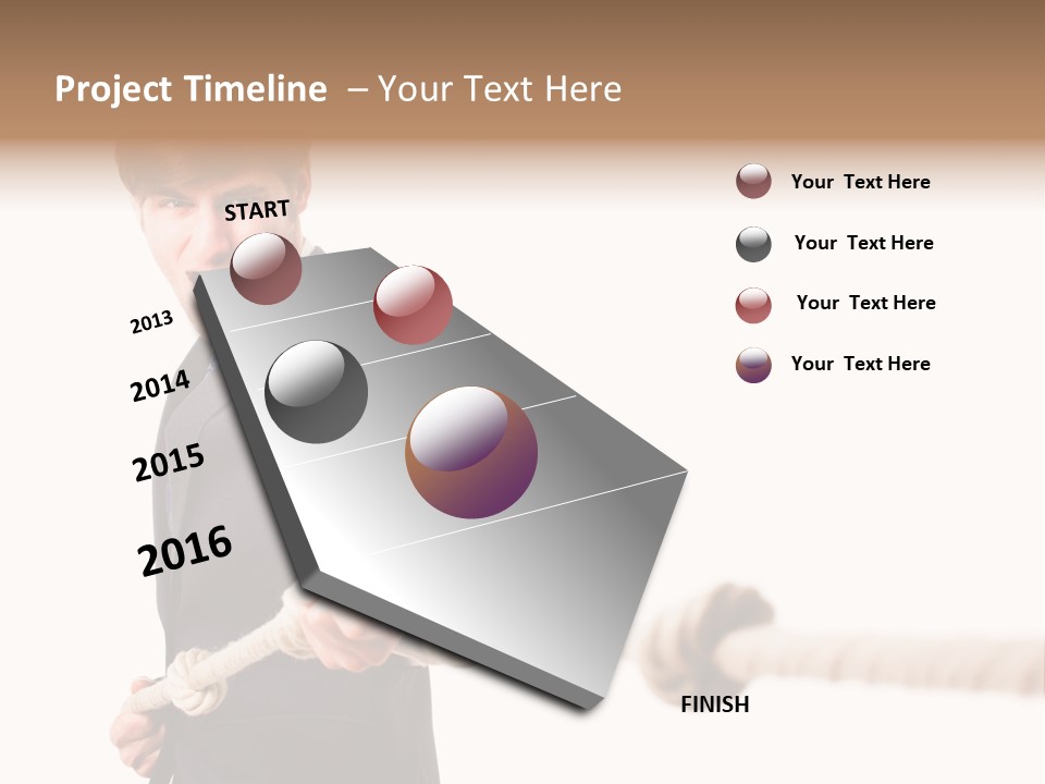 Chef Mensch Krise PowerPoint Template