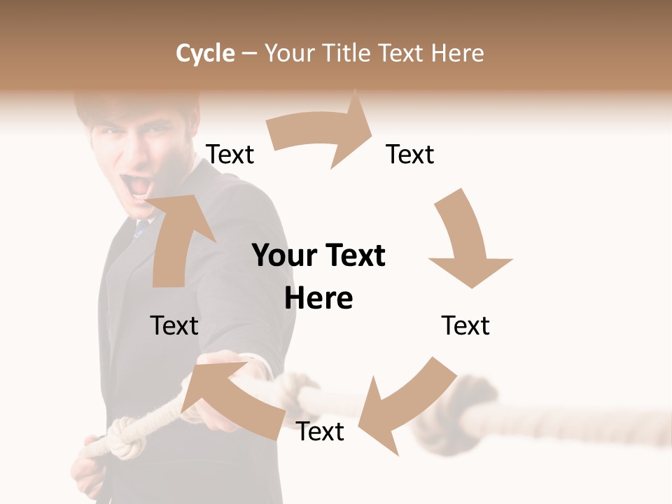 Chef Mensch Krise PowerPoint Template