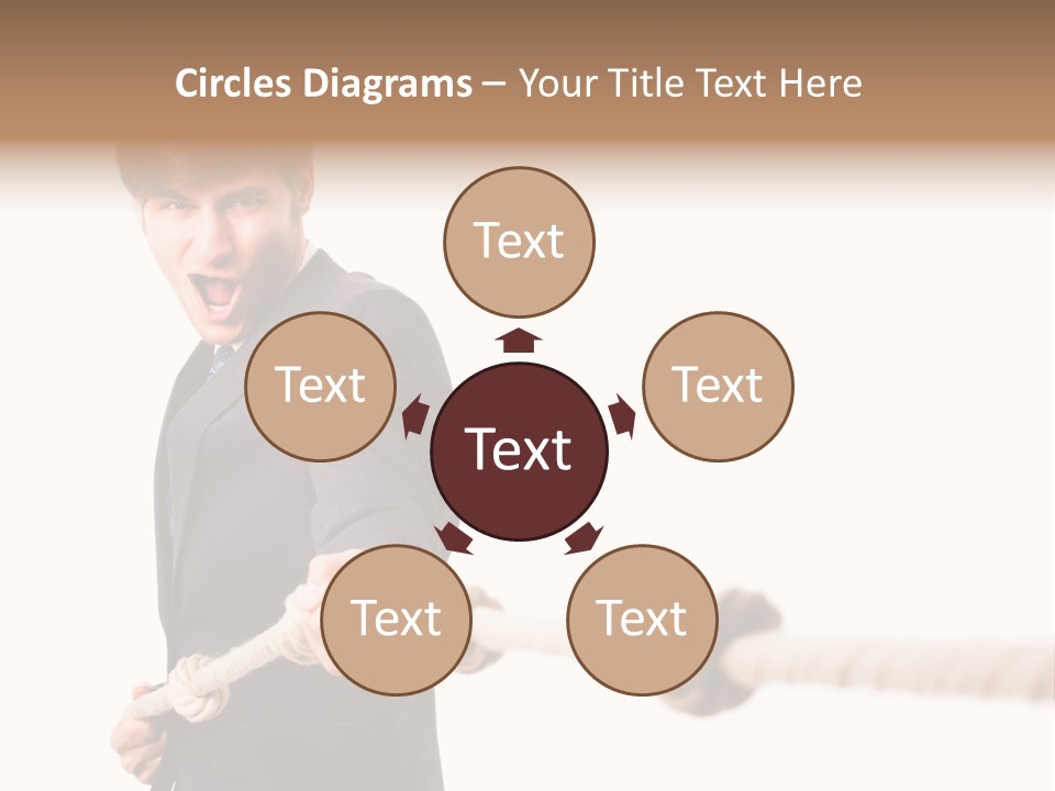 Chef Mensch Krise PowerPoint Template