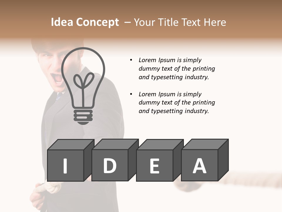 Chef Mensch Krise PowerPoint Template