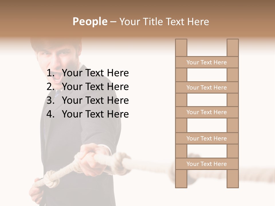 Chef Mensch Krise PowerPoint Template