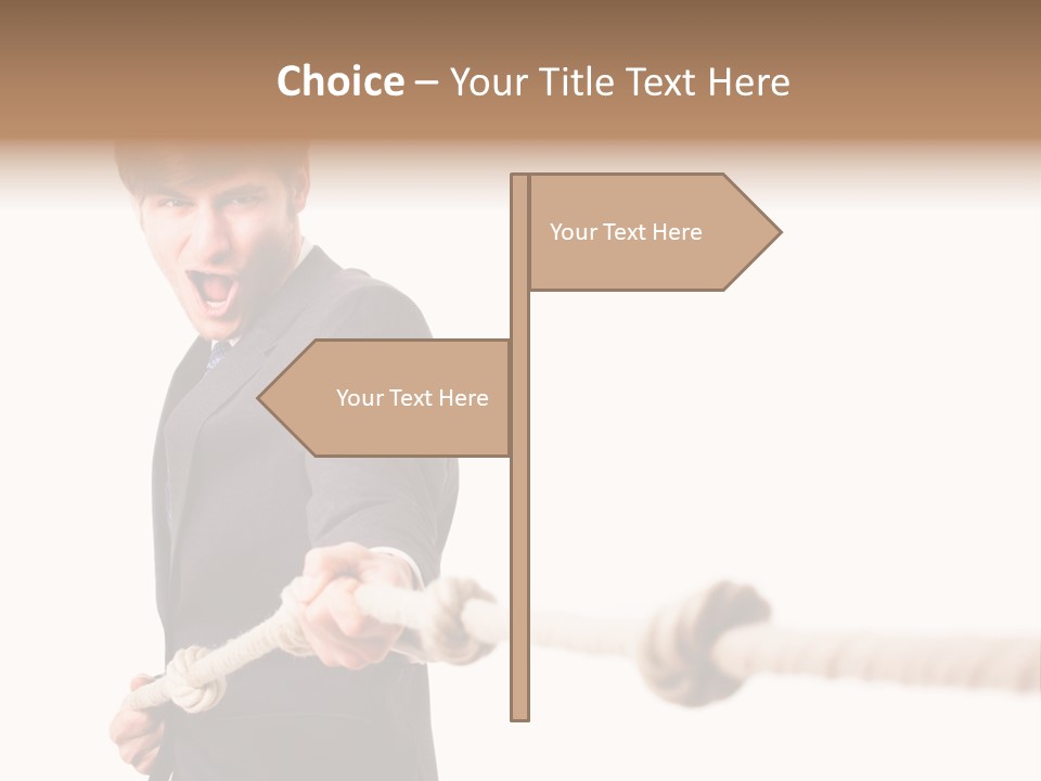 Chef Mensch Krise PowerPoint Template