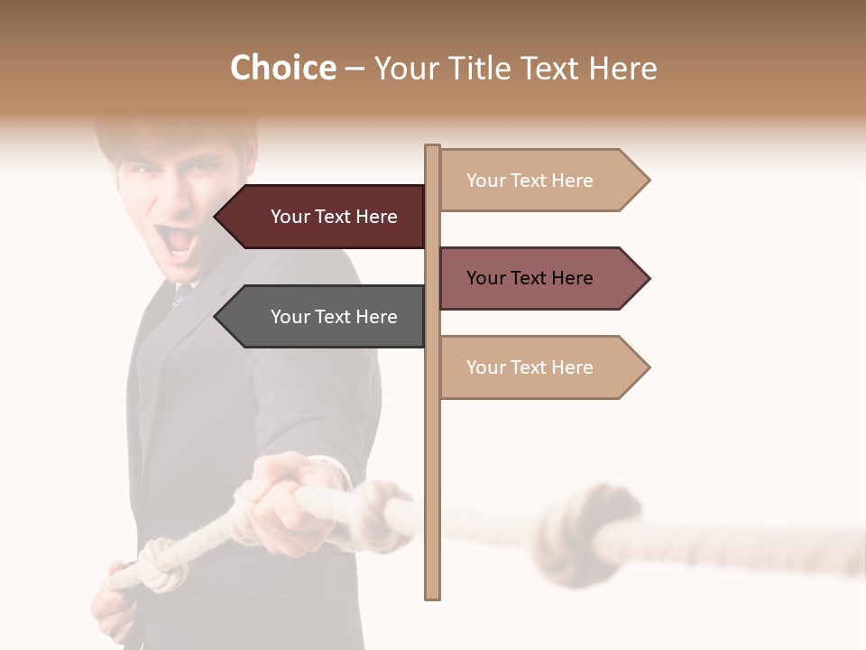 Chef Mensch Krise PowerPoint Template