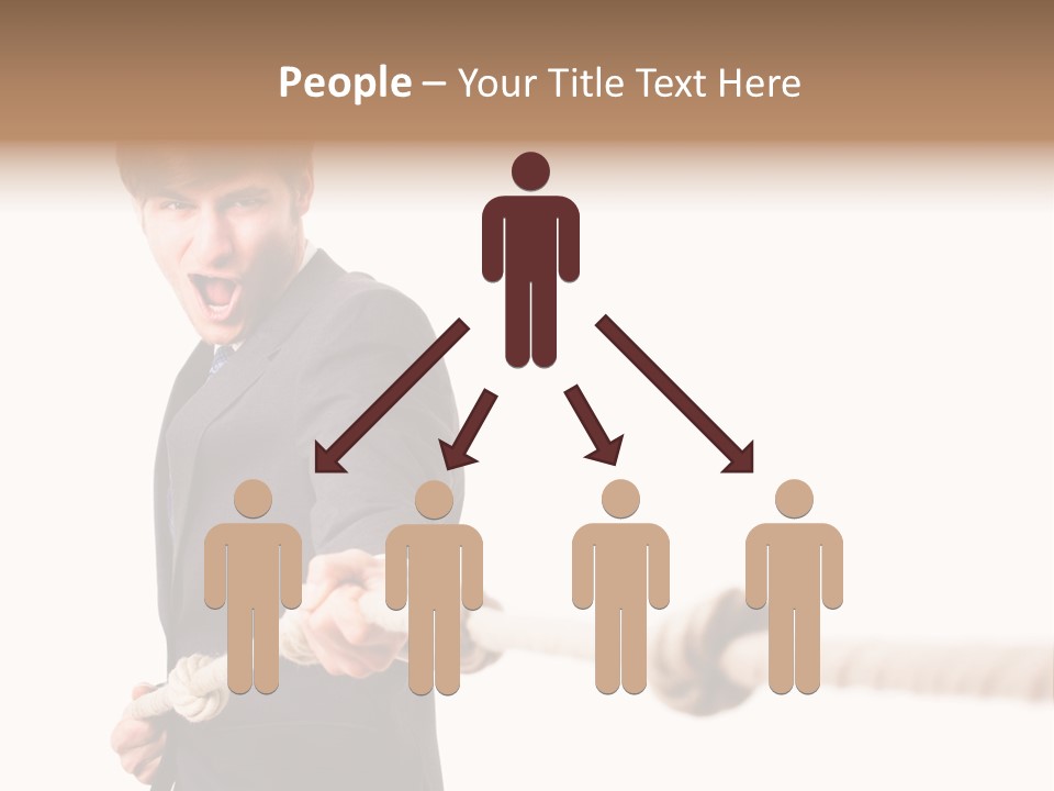 Chef Mensch Krise PowerPoint Template