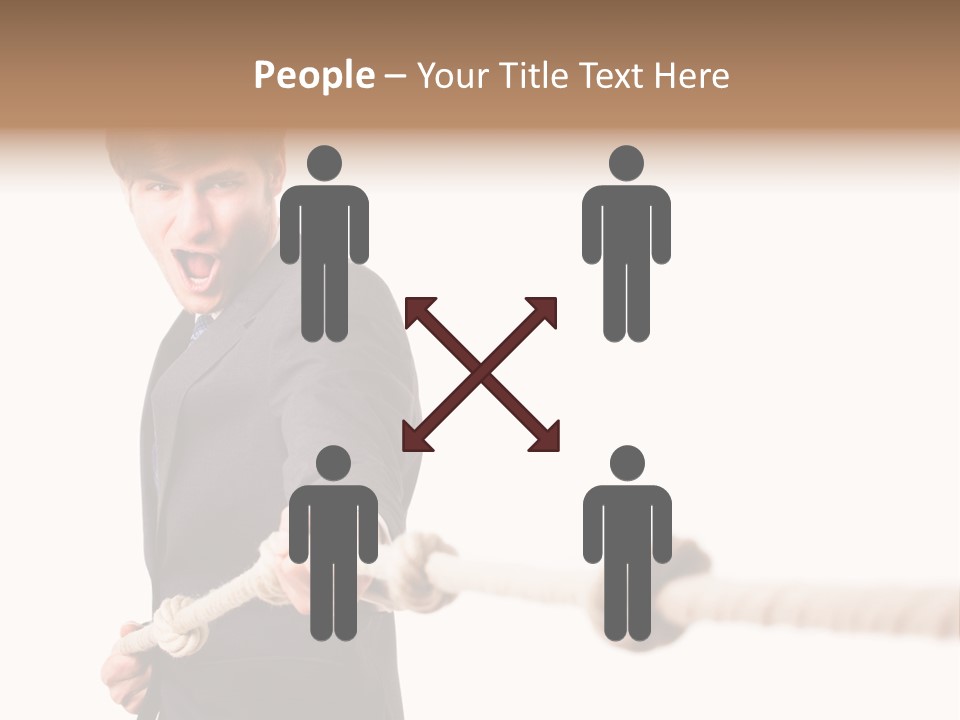 Chef Mensch Krise PowerPoint Template