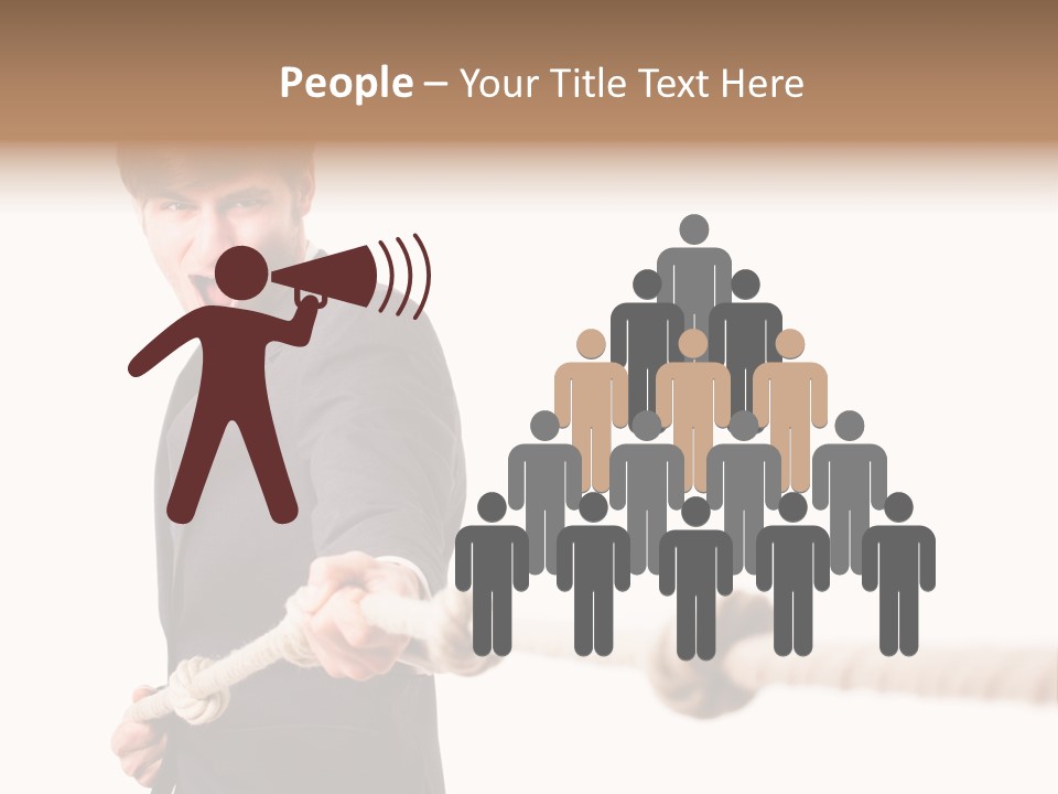 Chef Mensch Krise PowerPoint Template