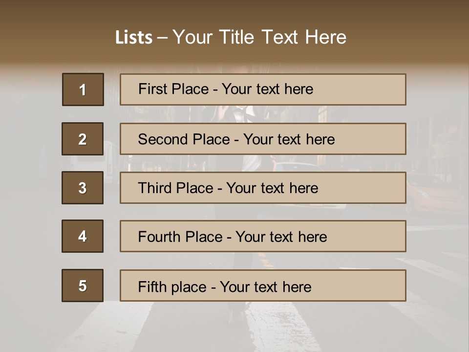 Run New York Outdoor PowerPoint Template