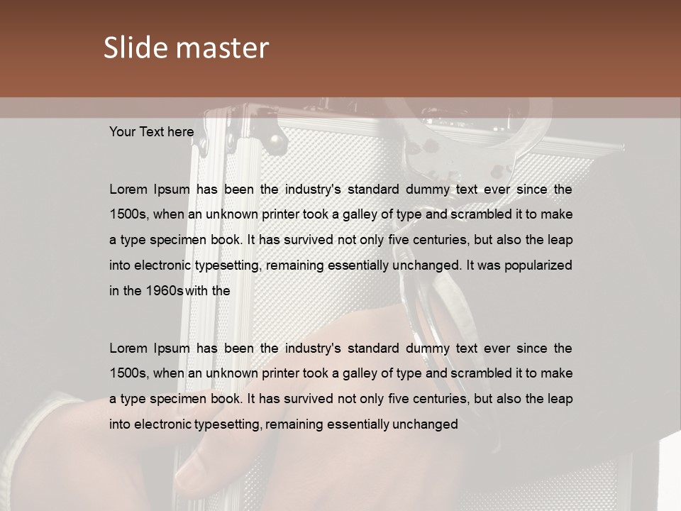 Men Confidential Baggage PowerPoint Template