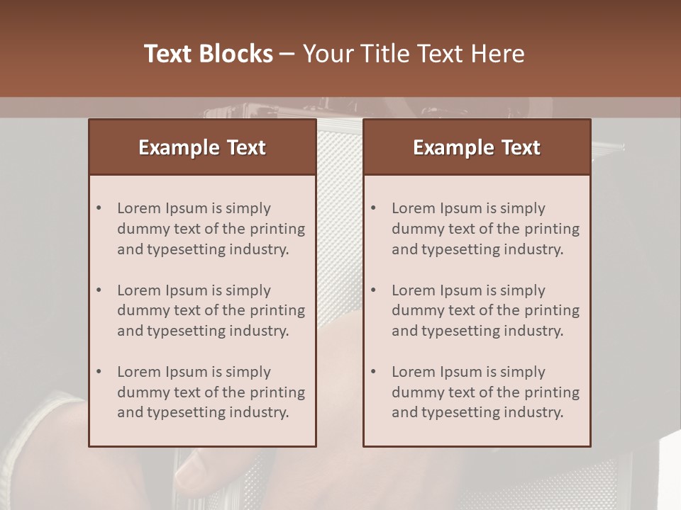 Men Confidential Baggage PowerPoint Template
