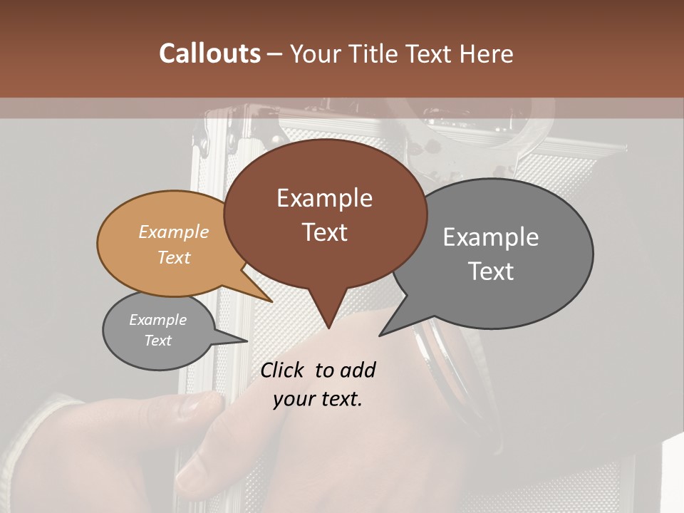 Men Confidential Baggage PowerPoint Template