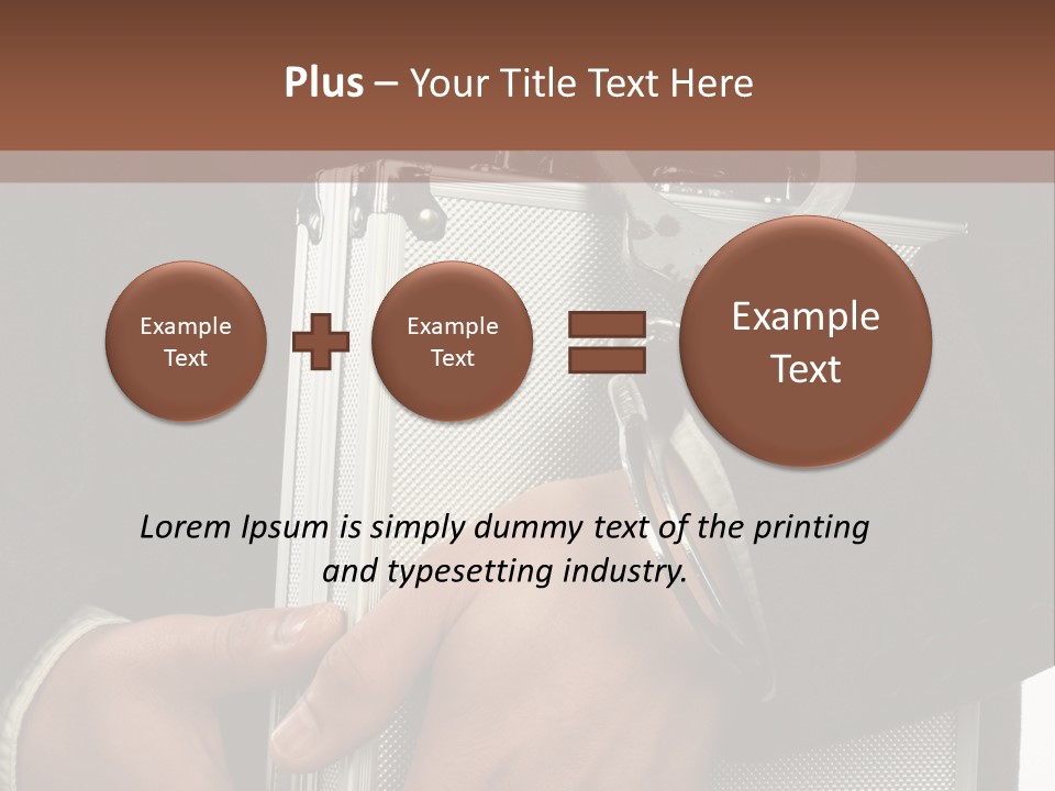 Men Confidential Baggage PowerPoint Template