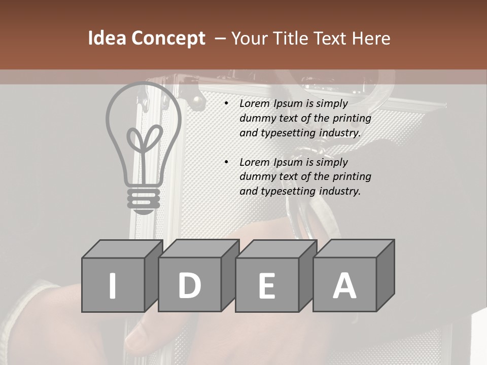 Men Confidential Baggage PowerPoint Template