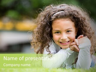 Joyful Lying Hispanic PowerPoint Template