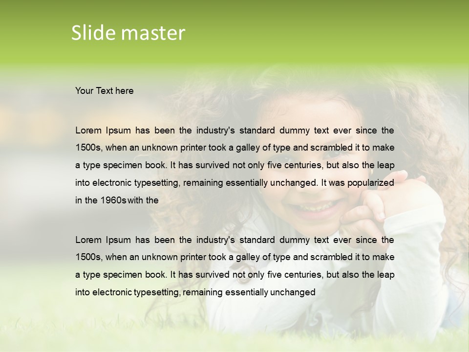 Joyful Lying Hispanic PowerPoint Template