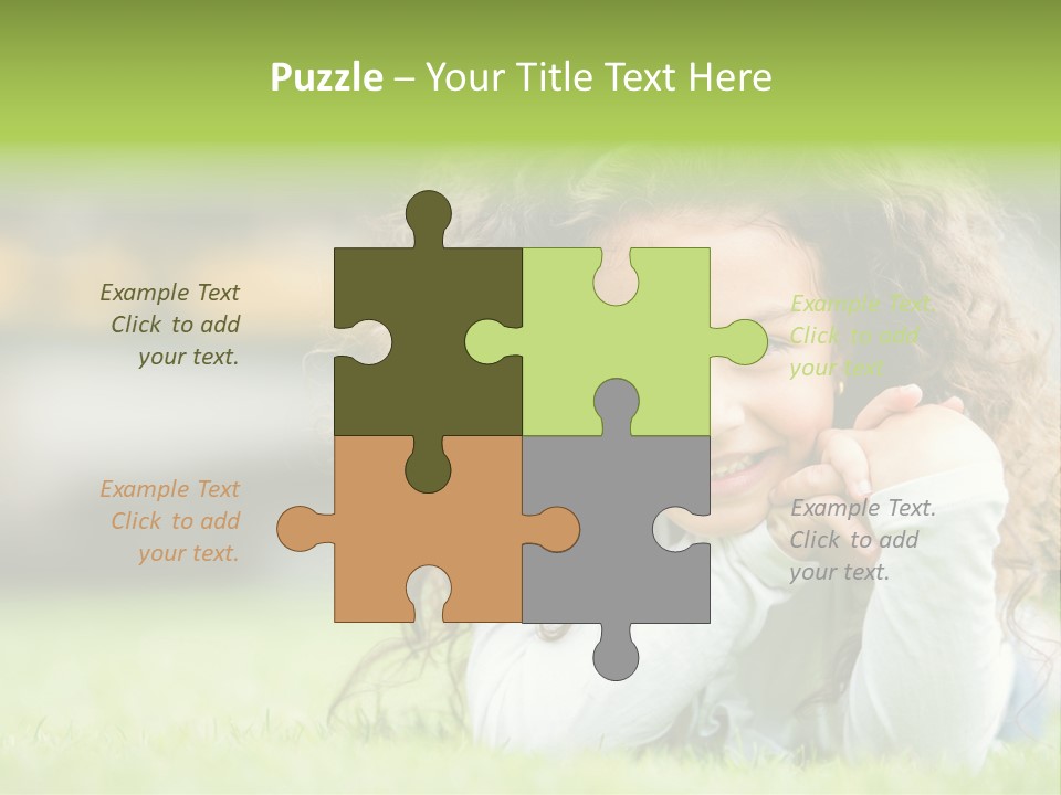 Joyful Lying Hispanic PowerPoint Template