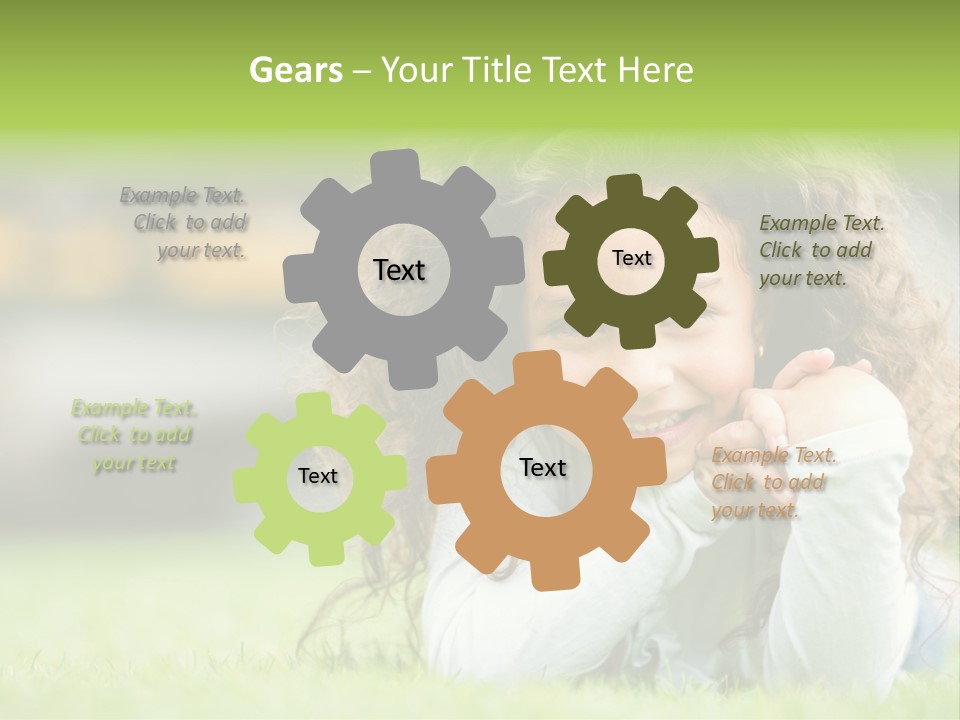 Joyful Lying Hispanic PowerPoint Template