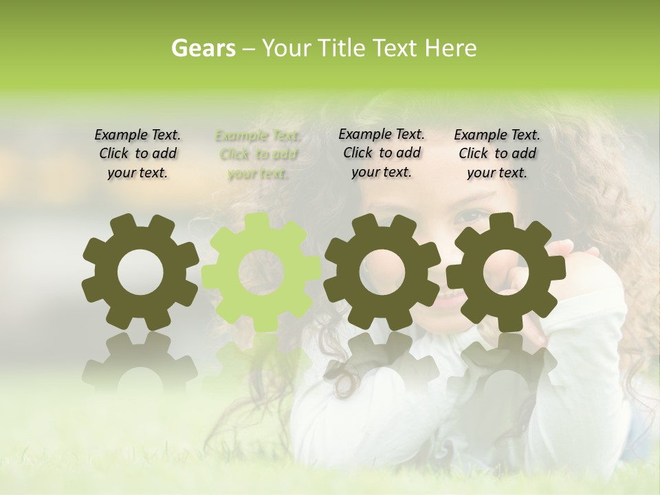 Joyful Lying Hispanic PowerPoint Template