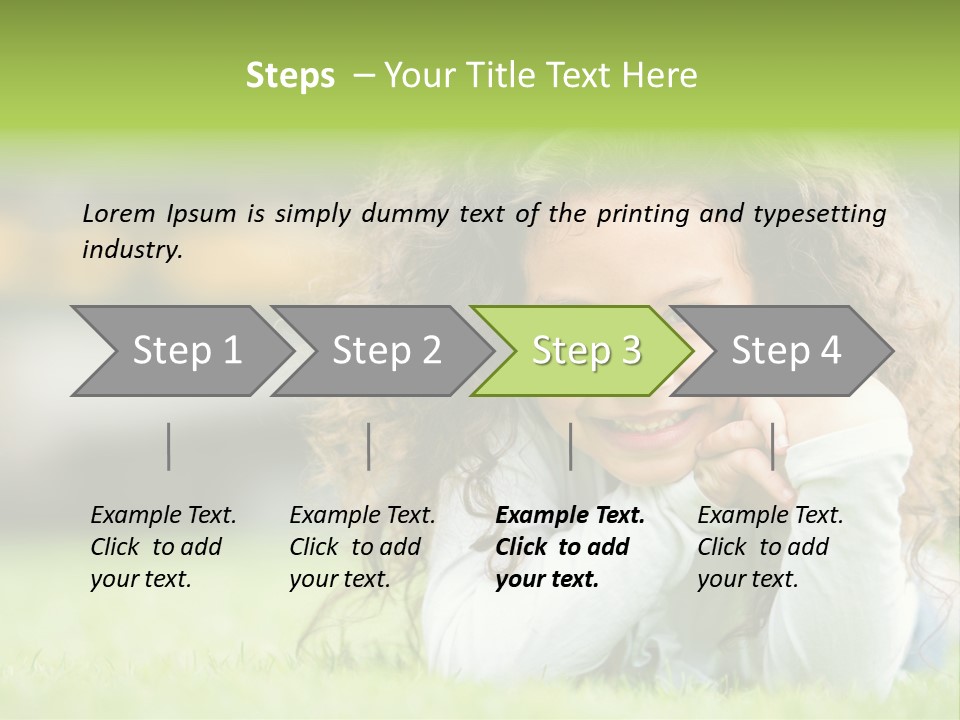 Joyful Lying Hispanic PowerPoint Template