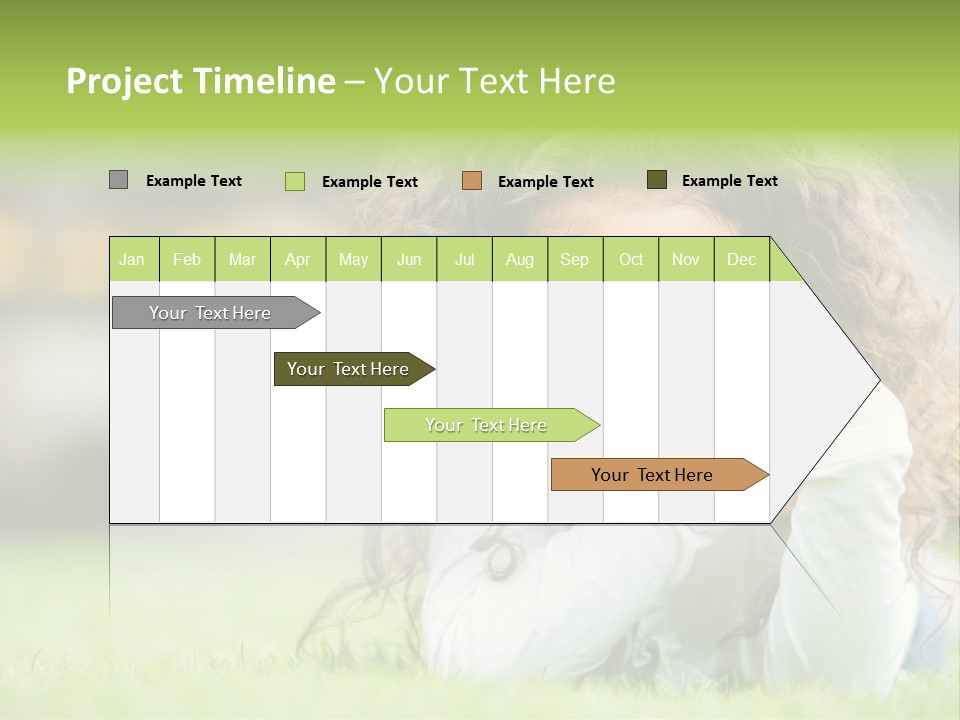 Joyful Lying Hispanic PowerPoint Template