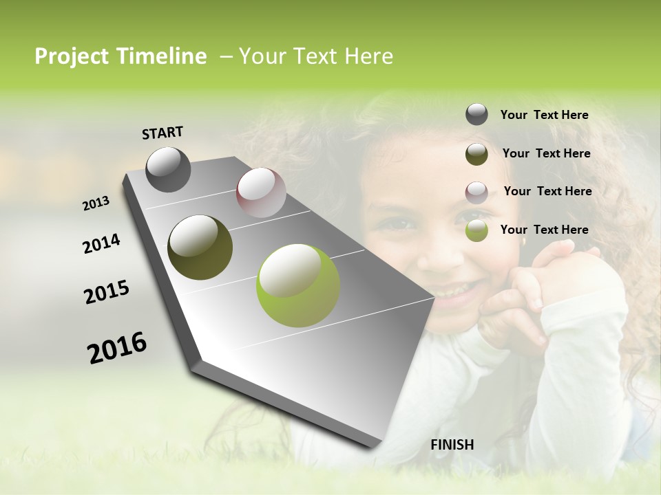 Joyful Lying Hispanic PowerPoint Template