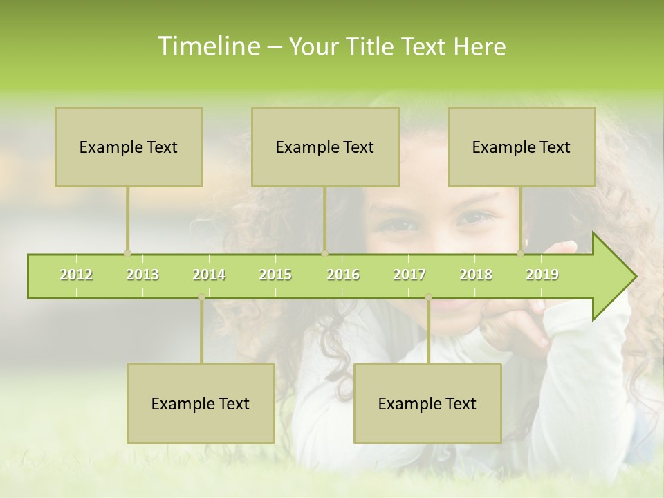 Joyful Lying Hispanic PowerPoint Template