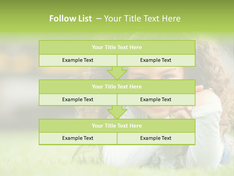 Joyful Lying Hispanic PowerPoint Template