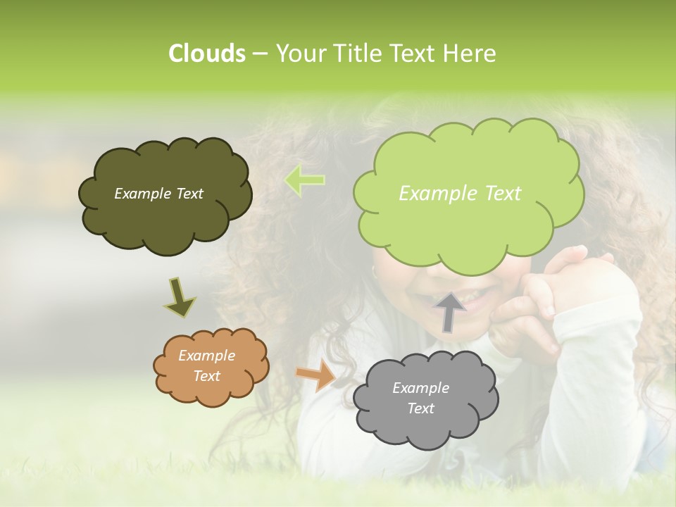 Joyful Lying Hispanic PowerPoint Template
