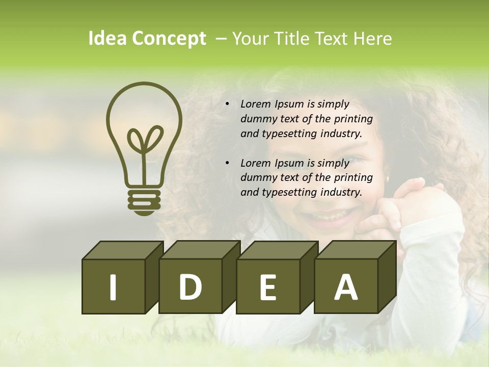 Joyful Lying Hispanic PowerPoint Template