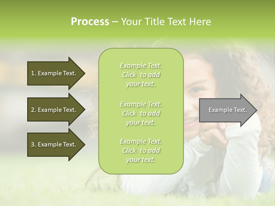 Joyful Lying Hispanic PowerPoint Template