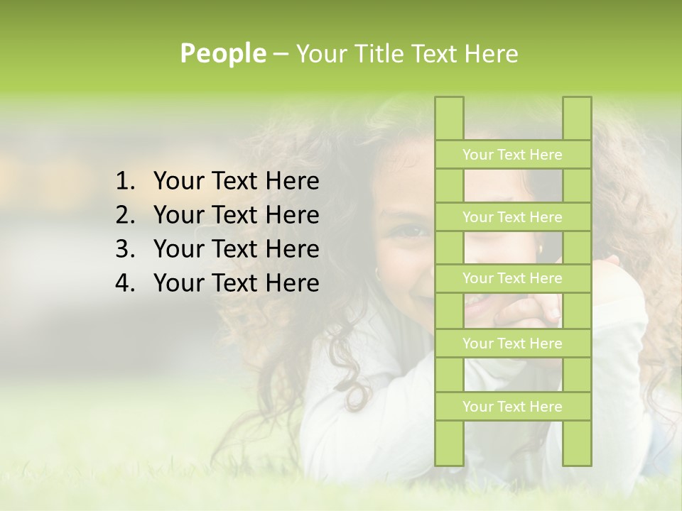 Joyful Lying Hispanic PowerPoint Template