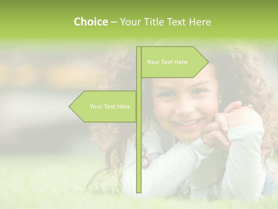 Joyful Lying Hispanic PowerPoint Template