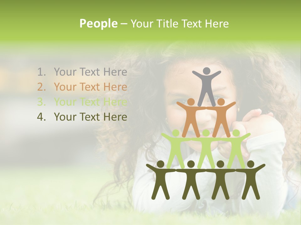 Joyful Lying Hispanic PowerPoint Template