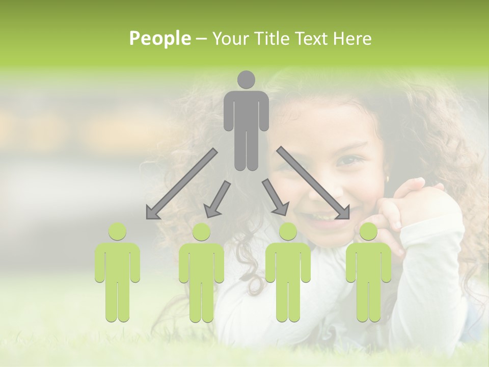 Joyful Lying Hispanic PowerPoint Template