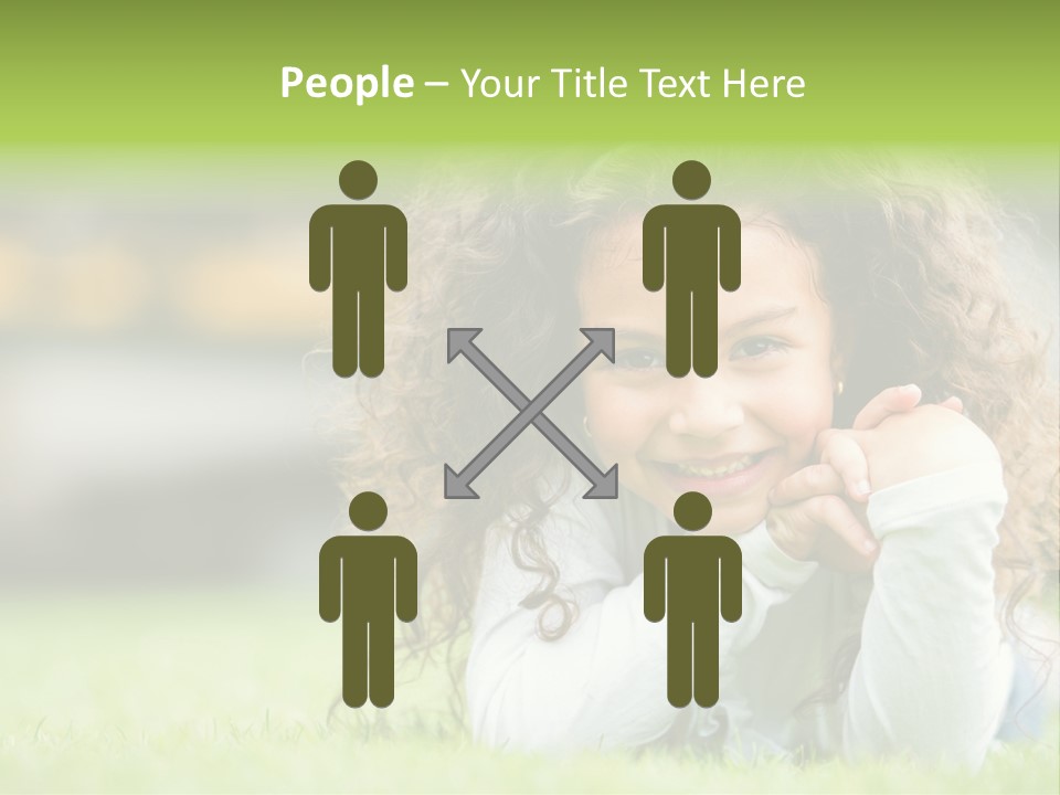 Joyful Lying Hispanic PowerPoint Template