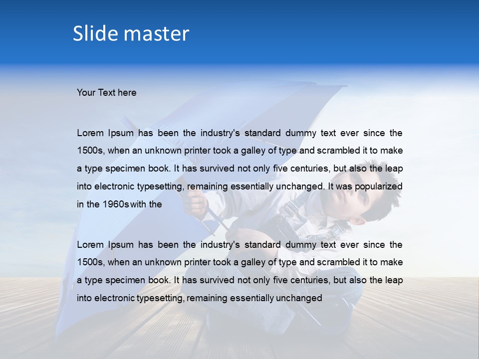 Cielo Legno Pioggia PowerPoint Template