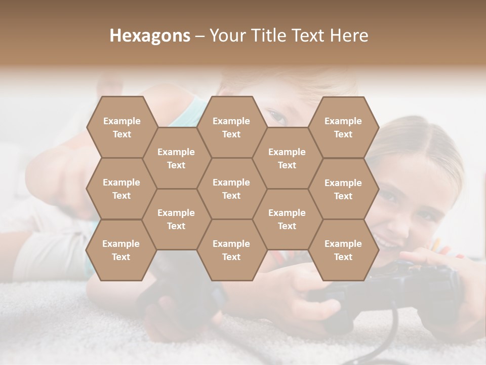 Happy Caucasian Sister PowerPoint Template