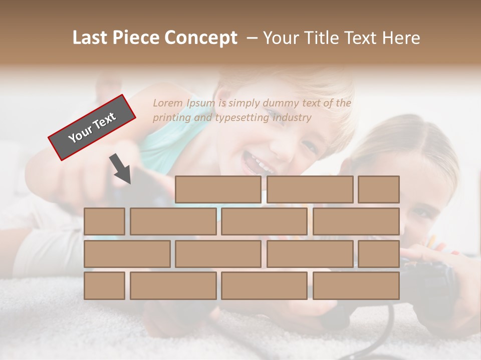 Happy Caucasian Sister PowerPoint Template