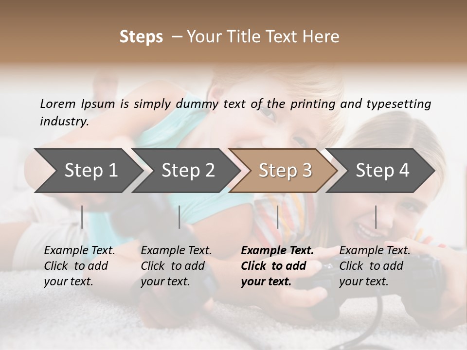 Happy Caucasian Sister PowerPoint Template