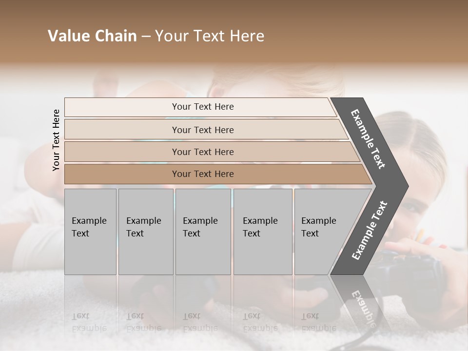 Happy Caucasian Sister PowerPoint Template