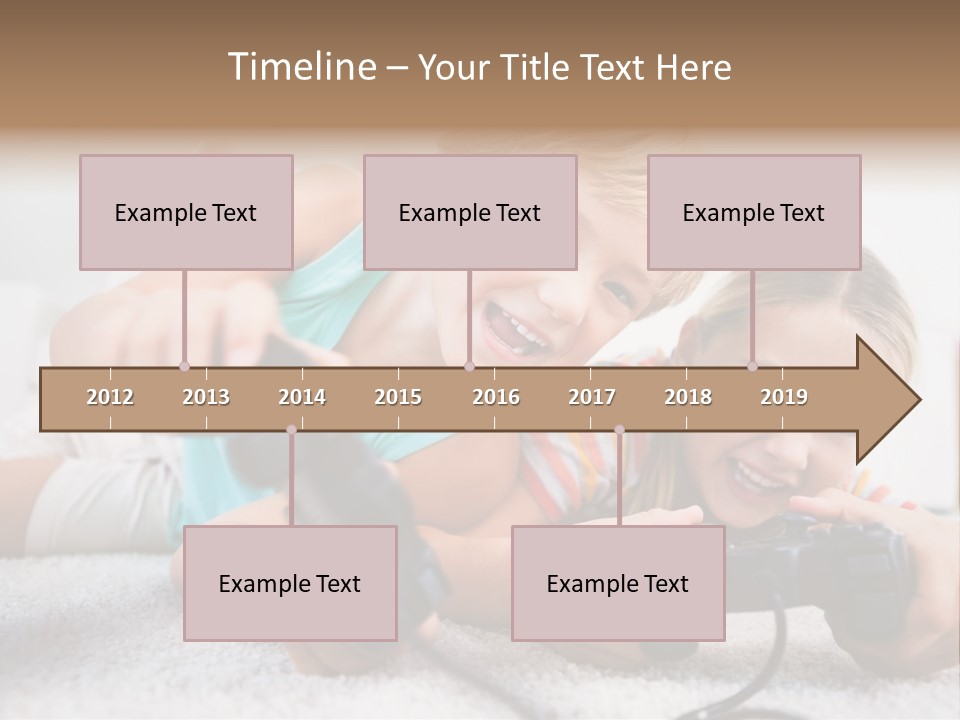 Happy Caucasian Sister PowerPoint Template