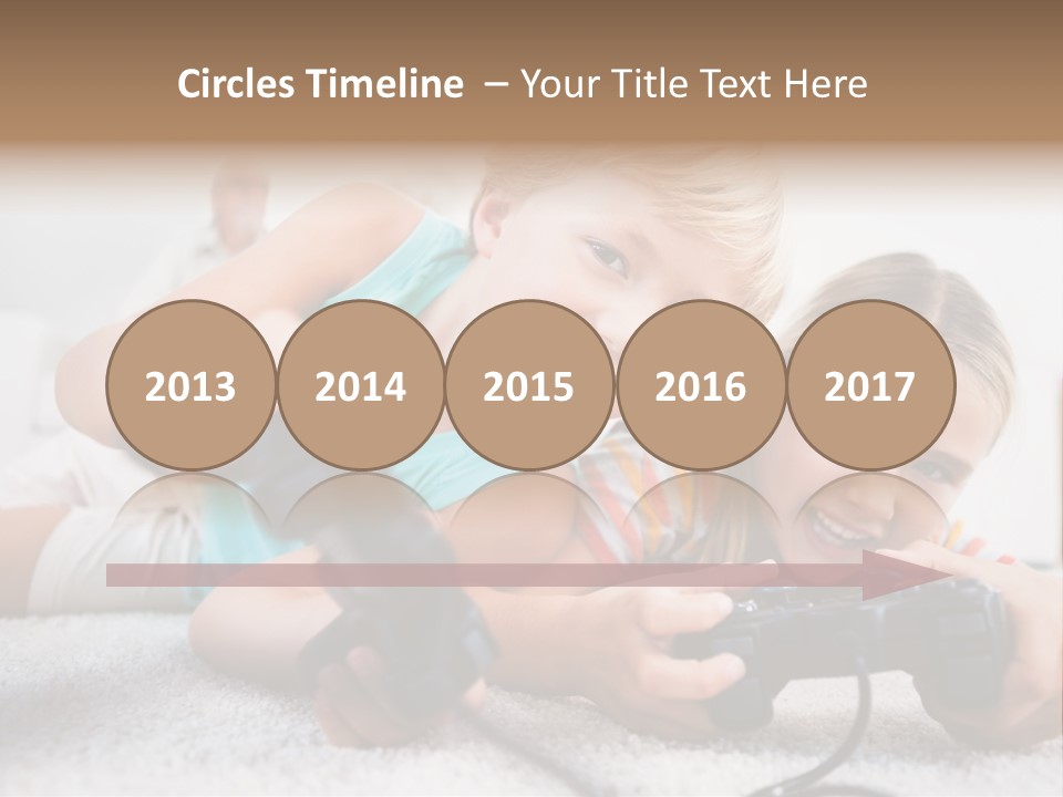 Happy Caucasian Sister PowerPoint Template