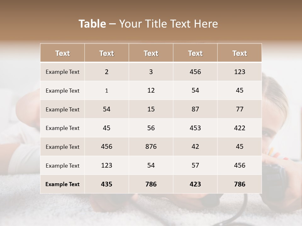 Happy Caucasian Sister PowerPoint Template